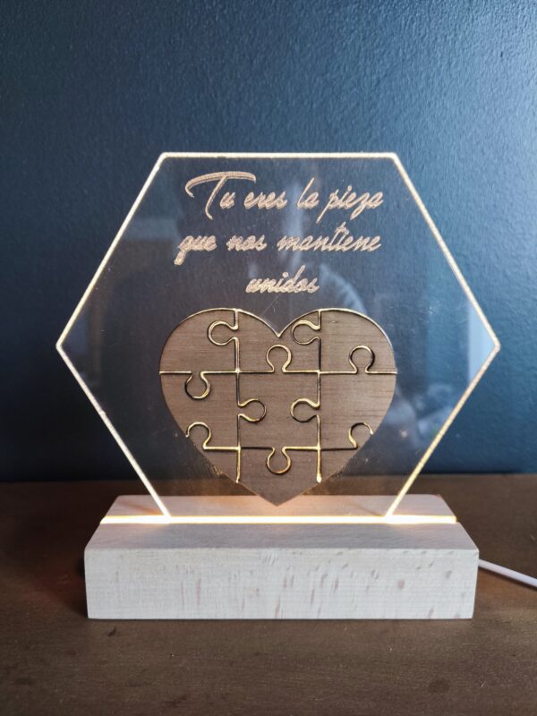Lampara led con grabado personalizado